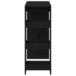 Berkfield Home Bar Table with Racks Black Oak 90x40x103.5 cm Engineered Wood - thumbnail 6