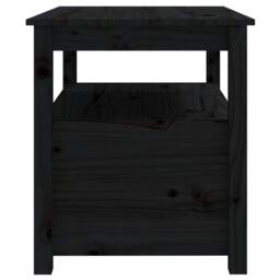 Berkfield Home Coffee Table Black 71x49x55 cm Solid Wood Pine - Size: 71 x 49 x 55 cm - thumbnail 9