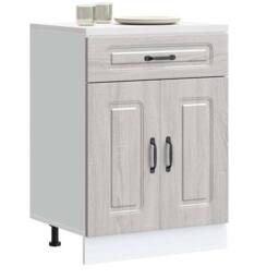 Berkfield Home Kitchen Base Cabinet Kalmar Grey Sonoma Engineered Wood - thumbnail 2