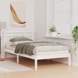 Berkfield Home White 90 x 190 cm Solid pine wood - thumbnail 5