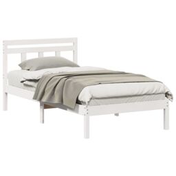 Berkfield Home White 90 x 190 cm Solid pine wood - thumbnail 3