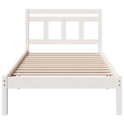 Berkfield Home White 90 x 190 cm Solid pine wood - thumbnail 6