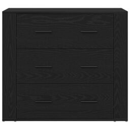 Berkfield Home Sideboard Black Oak 33x80x70 cm Engineered Wood - Size: 33 x 80 x 70 cm - thumbnail 7