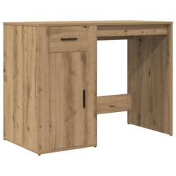 Berkfield Home Elegant Desk Artisan Oak 100x49x75 cm Engineered Wood in Brown - Size: 100 x 49 x 75 cm - thumbnail 3