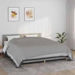 Berkfield Home Weighted Blanket Grey 220x260 cm 11 kg Fabric - thumbnail 1