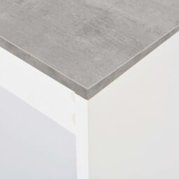 Berkfield Home Bar Table with Shelf White 110x50x103 cm - Size: 110 x 50 x 103 cm - thumbnail 5