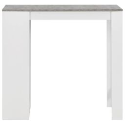 Berkfield Home Bar Table with Shelf White 110x50x103 cm - Size: 110 x 50 x 103 cm - thumbnail 2
