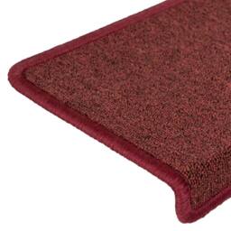 Berkfield Home Carpet Stair Treads 15 pcs 65x21x4 cm Matte Red - Size: Medium - thumbnail 7