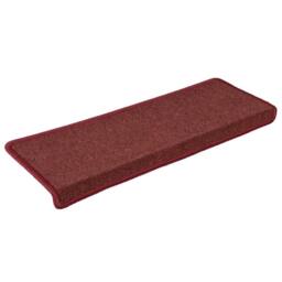 Berkfield Home Carpet Stair Treads 15 pcs 65x21x4 cm Matte Red - Size: Medium - thumbnail 3
