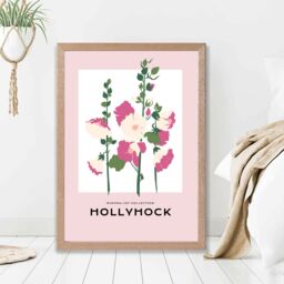 ARTZE Pink Pansies Flower Market Boho Framed Print SIZE: A4 with Oak Frame - Size: A3 - thumbnail 2