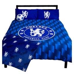 Chelsea FC Geometric Double Duvet Set in Blue - thumbnail 3
