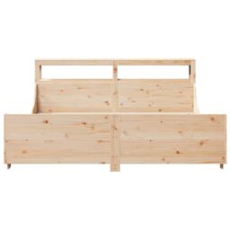 Berkfield Home Bed Frame without Mattress 180x200 cm Super King Solid Wood Pine in Brown - thumbnail 4