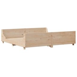 Berkfield Home Bed Frame without Mattress 180x200 cm Super King Solid Wood Pine in Brown - thumbnail 5