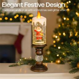 mysmartbuy Snow Swirl Glitter LED Candle 2L Warm White Battery Operated - thumbnail 5
