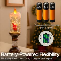 mysmartbuy Snow Swirl Glitter LED Candle 2L Warm White Battery Operated - thumbnail 2