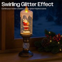 mysmartbuy Snow Swirl Glitter LED Candle 2L Warm White Battery Operated - thumbnail 4