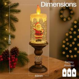 mysmartbuy Snow Swirl Glitter LED Candle 2L Warm White Battery Operated - thumbnail 6