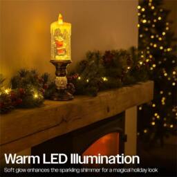 mysmartbuy Snow Swirl Glitter LED Candle 2L Warm White Battery Operated - thumbnail 8