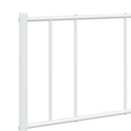 Berkfield Home Metal Bed Frame with Headboard White 160x200 cm - thumbnail 9