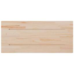 Berkfield Home Table Top 90x40x1.7 cm Rectangular Solid Wood Pine in Light Tan - thumbnail 6