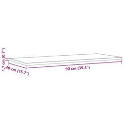 Berkfield Home Table Top 90x40x1.7 cm Rectangular Solid Wood Pine in Light Tan - thumbnail 9