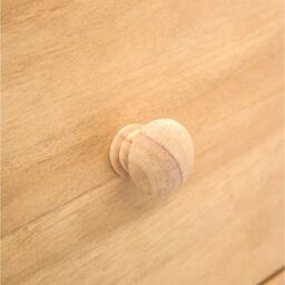 Cabinet Bits Lugo 6 Drawer Chest of Drawers Wood Knob in Light Brown - thumbnail 6