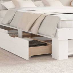 Berkfield Home Modern with Drawer with Headboard with Storage White 140 x 200 cm - thumbnail 5
