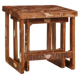Berkfield Home End Tables Multicolour Solid reclaimed wood - thumbnail 6