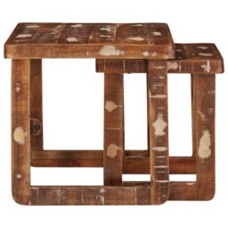 Berkfield Home End Tables Multicolour Solid reclaimed wood - thumbnail 5
