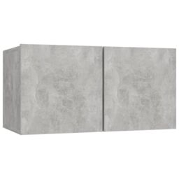 Berkfield Home 7 Piece TV Cabinet Set Concrete Grey Engineered Wood - thumbnail 4