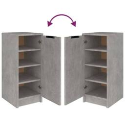 Berkfield Home Shoe Cabinet Concrete Grey 30x35x70 cm Engineered Wood - Size: 30 x 35 x 70 cm - thumbnail 8