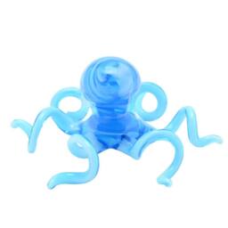 Objets d'Art Miniature Glass Figurine Octopus in Blue - thumbnail 3