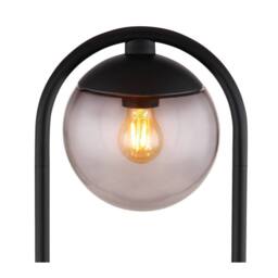 Netlighting Michael Outdoor Bollard Matt Black IP44 Smoke Glass Shade 1x E27 - thumbnail 4