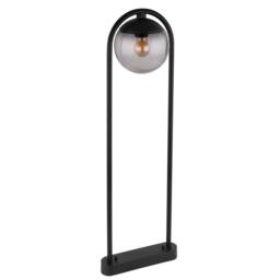 Netlighting Michael Outdoor Bollard Matt Black IP44 Smoke Glass Shade 1x E27 - thumbnail 2