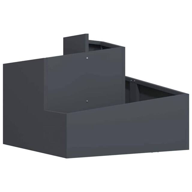 Berkfield Home Plastic Planter Anthracite Plastic Medium Durable in Charcoal - image 1