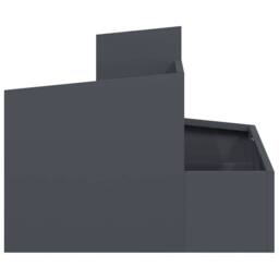 Berkfield Home Plastic Planter Anthracite Plastic Medium Durable in Charcoal - thumbnail 5