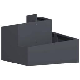 Berkfield Home Plastic Planter Anthracite Plastic Medium Durable in Charcoal - thumbnail 1