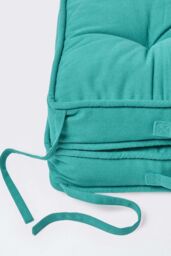 Homescapes Cotton Travel Support Booster Cushion in Teal - Size: 50 cm x 50 cm - thumbnail 4