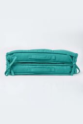 Homescapes Cotton Travel Support Booster Cushion in Teal - Size: 50 cm x 50 cm - thumbnail 5