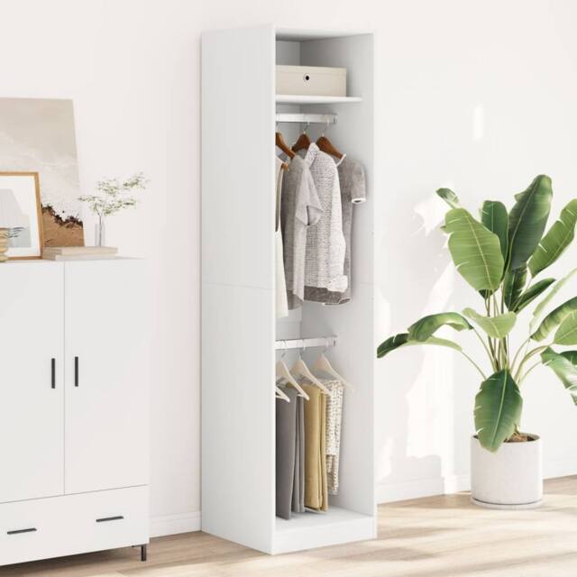Berkfield Home Wardrobe White 50x50x200 cm Engineered Wood - Size: 50 x 50 x 200 cm - image 1