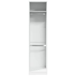 Berkfield Home Wardrobe White 50x50x200 cm Engineered Wood - Size: 50 x 50 x 200 cm - thumbnail 4