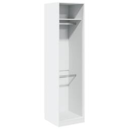 Berkfield Home Wardrobe White 50x50x200 cm Engineered Wood - Size: 50 x 50 x 200 cm - thumbnail 3