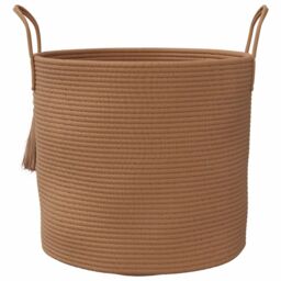 Berkfield Home Storage Basket Brown √ò40x35 cm Cotton - Size: 40x35 cm - thumbnail 4