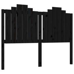 Berkfield Home Beautiful Bed Headboard Black 146x4x110 cm Solid Wood Pine - Size: 146 x 4 x 110 cm - thumbnail 3