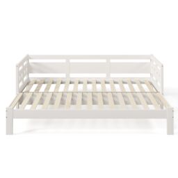Matteo Daybed Cabin Bed Wooden 3FT Single Sofa Guest Bed Sofa Bed in White - thumbnail 3