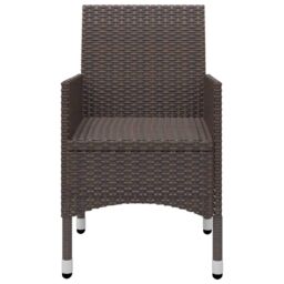 Berkfield Home 5 Piece Garden Dining Set with Cushions Brown - thumbnail 6