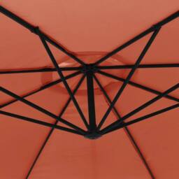 Berkfield Home Elegant Cantilever Umbrella with Aluminium Pole 350 cm Terracotta - thumbnail 7