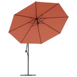 Berkfield Home Elegant Cantilever Umbrella with Aluminium Pole 350 cm Terracotta - thumbnail 4