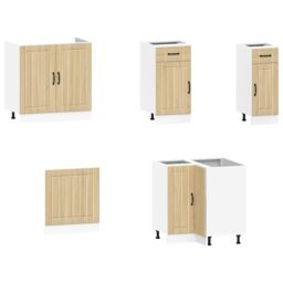 Berkfield Home 11 Piece Kitchen Cabinet Set Kalmar Sonoma Oak Engineered Wood in Brown - thumbnail 4