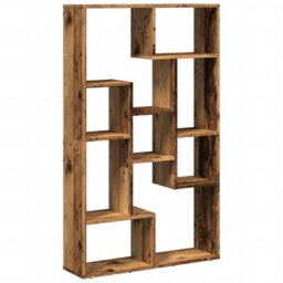 Berkfield Home Bookcase Old Wood 72x20x120 cm Engineered Wood in Brown - Size: 72 x 20 x 120 cm - thumbnail 2